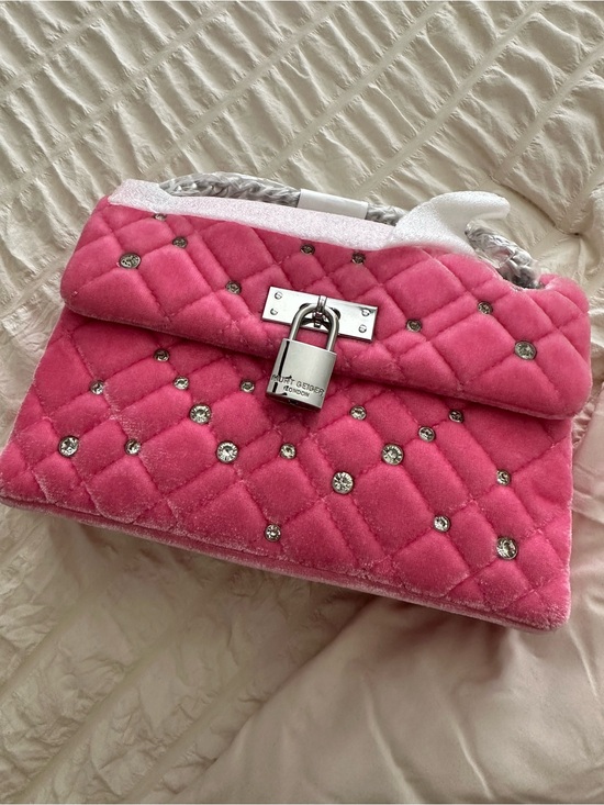 Kurt Geiger Handbags - Pink Kurt Geiger Velvet Shoulder Bag